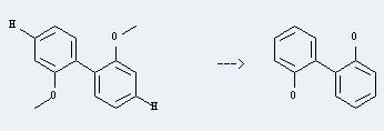 Uses of 1,1'-Biphenyl,2,2'-dimethoxy-: it can be used to produce biphenyl-2,2'-diol. 